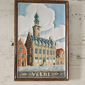 Delft Cloisonne Tile, City Hall In Verre
